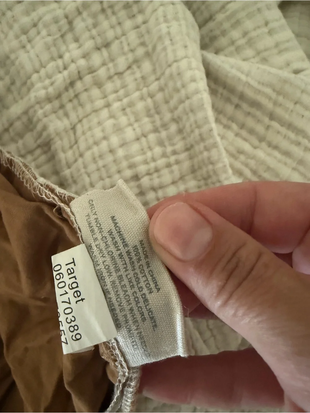 Casaluna Textured Chambray Cotton Duvet Cover 3pc Set Warm Brown Full Queen